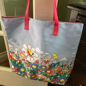 New without tag Estée Lauder Smiley Floral Tote